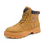 Men's high top boots four season outdoor work shoes anti slip and comfortable yellow boots fashion British casual leather boots