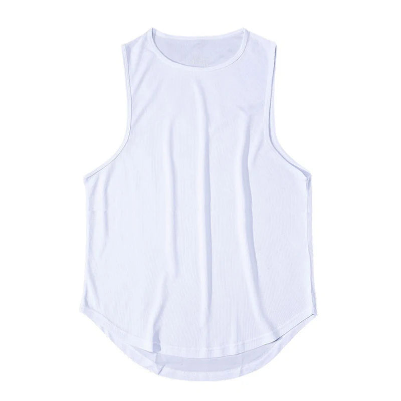 Men's Clothing Bodybuilding Gym T-shirts for Men Basketball Man Sleeveless Shirt T-shirt Vest Summer Clothes Tops Tees