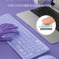 Fashion Keyboard and Mouse Set Wireless PC Gamer Keyboards and Mouse Kit Ultra Thin Office Ergonomic Gaming Keypad Mice Purple