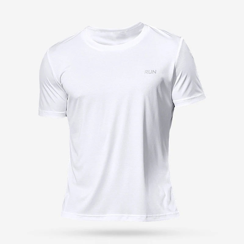 Summer Men Ice Silk t Shirt Short Sleeve t-Shirt Breathable Casual Tops Shirts Quick Dry Running Gym t-Shirts For Men Clothing