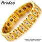 ARADOO Titanium Steel Watch Band Men's Bracelets Stainless Steel Magnetic Wristband Bracelet Gentlemen Jewelry Gifts