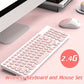 1 Set of 2.4G Wireless Keyboard and Mouse, Portable 95-key Multimedia key Office Mouse Kits, Silent Round Keyheads keyboard Mice