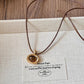 Vintage Leather Brown Stone Sun Pendant Beaded Choker Clavicle Chain Necklace For Women Unique Y2K Personalized Grunge Jewelry