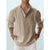 New Cotton Linen Shirts for Men Casual Shirts Lightweight Long Sleeve Henley Beach Shirts Hawaiian T Shirts for Men Streetwear