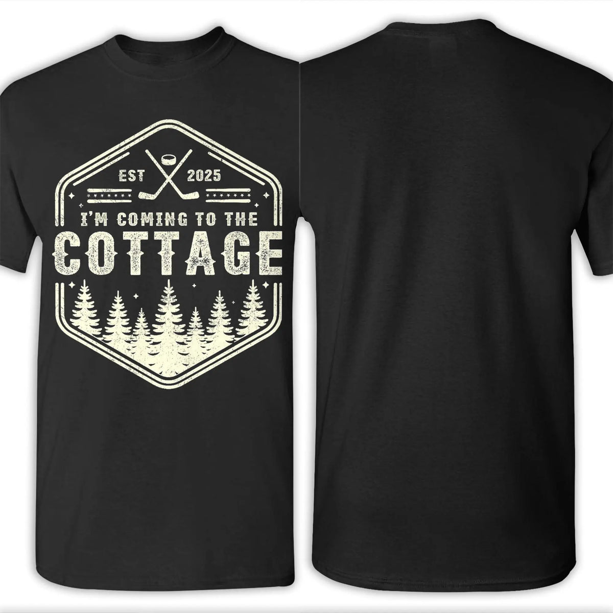 Vintage I'm Coming to the Cottage Heated Rivalry Quote  T-Shirts for Men Cotton T Shirt  Short Sleeve Tees Gift Idea Clothing