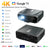 4200ANSI 900D 4K Supported Projector Native 1080P Smart Google TV WiFi 6 TOF Auto Focus Auto Keystone Home Theater Dual Speakers