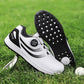 Golf Shoes for Men, Fashionable and Casual, Suitable for Outdoor Use, Breathable and Comfortable, With Anti-Slip Soles in White