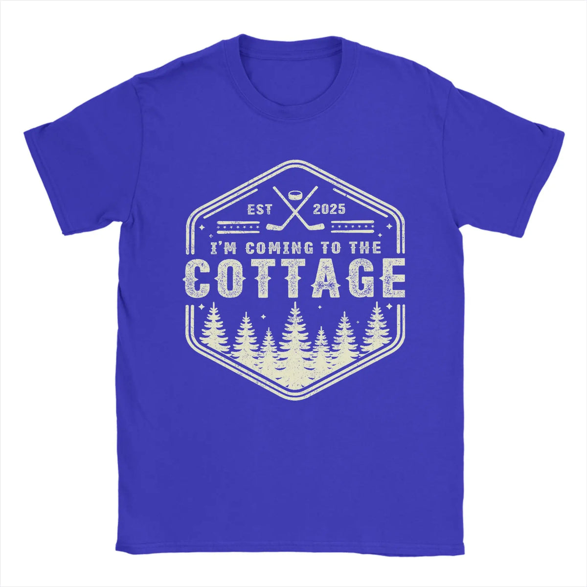 Vintage I'm Coming to the Cottage Heated Rivalry Quote  T-Shirts for Men Cotton T Shirt  Short Sleeve Tees Gift Idea Clothing