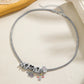 Fashionable Multi Element Cute Bear Libra Pendant Zircon Love Letter Necklace Bracelet Versatile Women's Jewelry Set