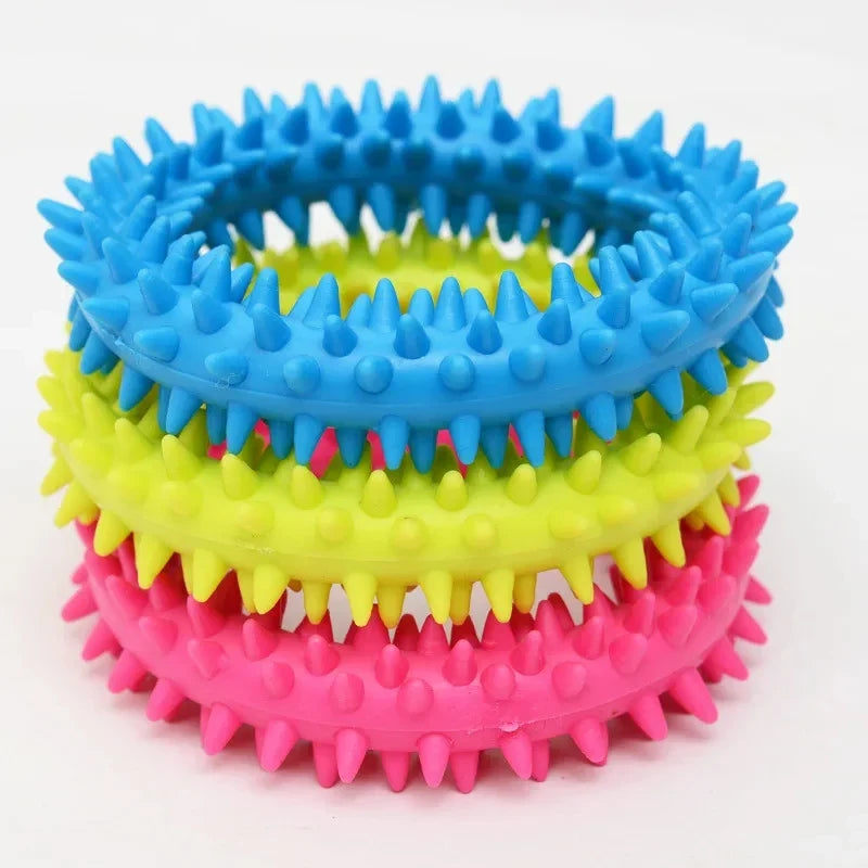 1-10pcs Pet Chew Toy Soft Rubber Bite-Resistance Bone Shape Teeth
