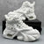 Men's Boots High Top  New Trend Wear-resistant Synthetic Leather Boots Casual Lace Up Height Increasing Fashion Boots 2025
