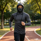 Mens Gym Thin Hoodie Long Sleeve Hoodies With Mask Sweatshirt Casual Splice Large Mask Hoodie Sweatshirt Hooded Tops Cycling