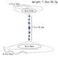 1pc Blue Droplet Fashion Body Chain Women's Chest Chain Summer Party Beach Accessories