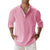 New Cotton Linen Shirts for Men Casual Shirts Lightweight Long Sleeve Henley Beach Shirts Hawaiian T Shirts for Men Streetwear