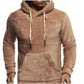 Midweight Fleece Hoodie Autumn Winter Loose Cozy Fuzzy Long Sleeve Pullover Hooded Sweatshirt for Men with Pocket Outwear