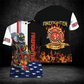 New Summer 3D Firefighter Fireman Print T Shirt Kid Fashion Streetwear Short Sleeves Harajuku Clothing Gym T-shirts For Men Tees