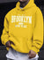 Best-selling Men's Oversized Long-Sleeved Hooded Jacket for Autumn-Winter. Brooklyn New York Letter-Printed Couple Hoodie