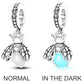 2026 Hot Sale Charms Bead 925 Sterling Silver Pink Butterfly Luminous Firefly Dangle Fit Bangle Bracelet Necklace DIY Jewelry