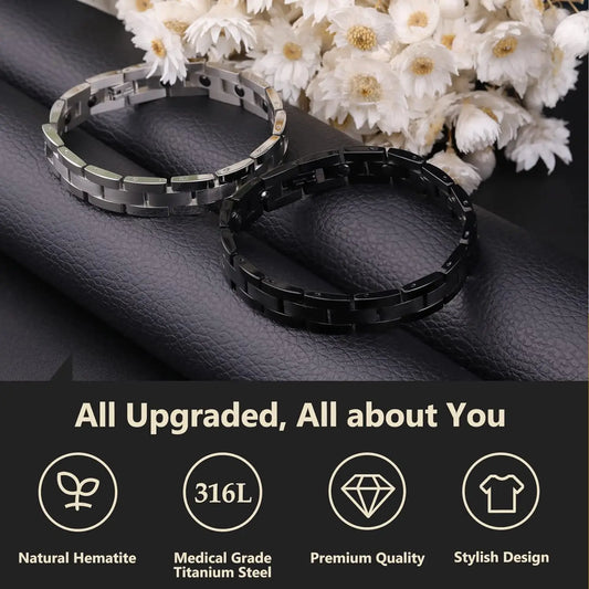Titanium Steel Magnetic Bracelet Simple Design Stainless Steel Men's Bracelets