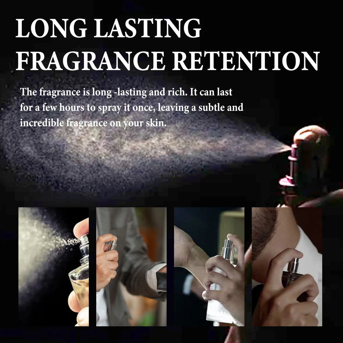 Roxelis 50ml Men Charming Fragrance Gentle Formula Long Lasting Fresh Mint Scent  Elegant Gentleman Fragrance Perfect for Dating
