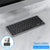 NexusClick Wireless Ergonomic Keyboard Mouse Combo - Rechargeable Mini Multimedia Set for PC, Laptop, MacBook