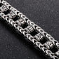Religious Man Bracelet Stainless Steel 22MM Width Buddhist Scriptures Link Men's Bracelets Leather Wristband On Hand Jewelry