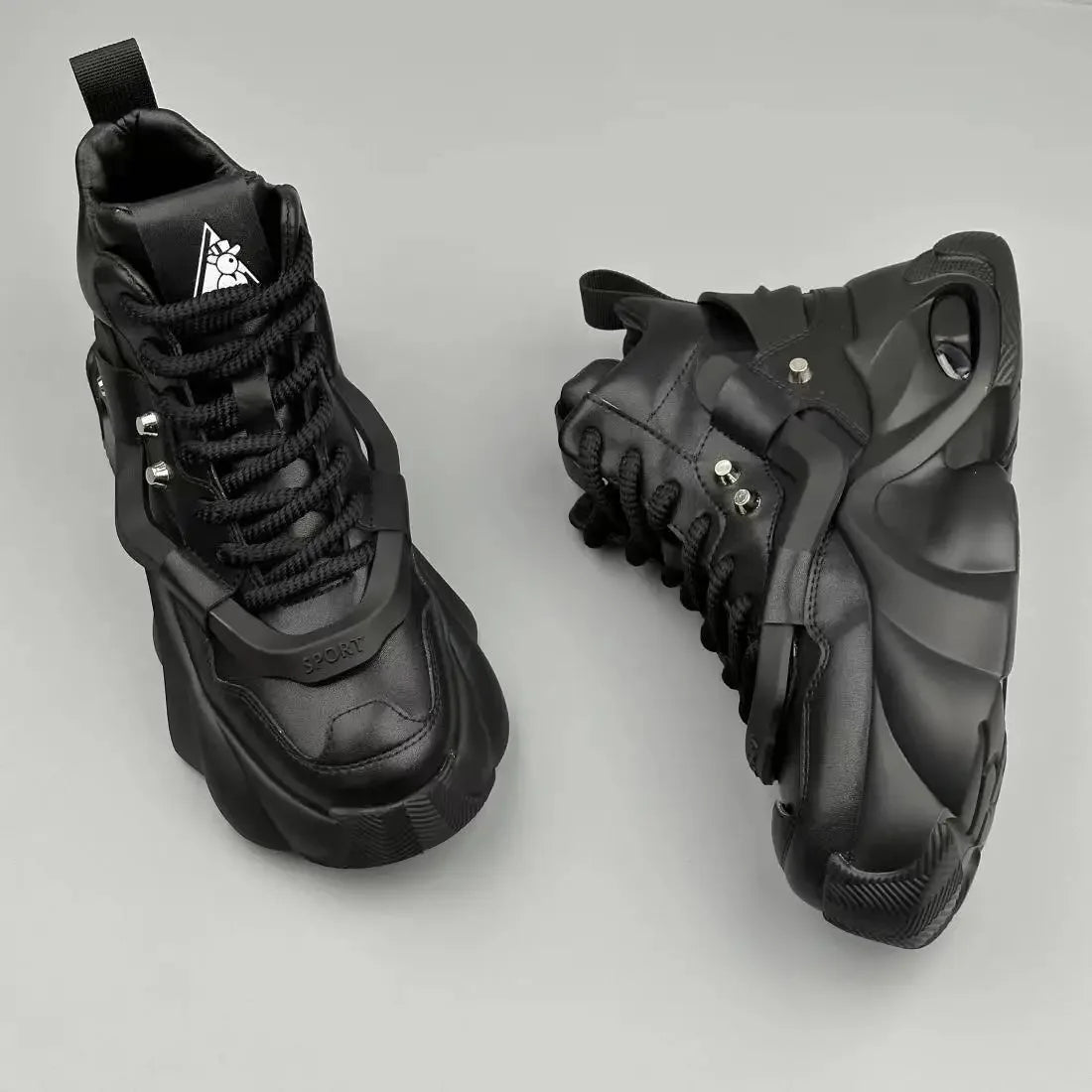 Men's Boots High Top  New Trend Wear-resistant Synthetic Leather Boots Casual Lace Up Height Increasing Fashion Boots 2025