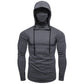 Mens Gym Thin Hoodie Long Sleeve Hoodies With Mask Sweatshirt Casual Splice Large Mask Hoodie Sweatshirt Hooded Tops Cycling