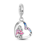 2026 Hot Sale Charms Bead 925 Sterling Silver Pink Butterfly Luminous Firefly Dangle Fit Bangle Bracelet Necklace DIY Jewelry