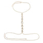 1pc Blue Droplet Fashion Body Chain Women's Chest Chain Summer Party Beach Accessories