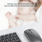 NexusClick Wireless Ergonomic Keyboard Mouse Combo - Rechargeable Mini Multimedia Set for PC, Laptop, MacBook