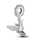2026 Hot Sale Charms Bead 925 Sterling Silver Pink Butterfly Luminous Firefly Dangle Fit Bangle Bracelet Necklace DIY Jewelry