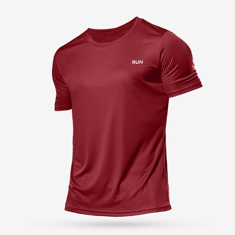 Summer Men Ice Silk t Shirt Short Sleeve t-Shirt Breathable Casual Tops Shirts Quick Dry Running Gym t-Shirts For Men Clothing