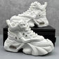 Men's Boots High Top  New Trend Wear-resistant Synthetic Leather Boots Casual Lace Up Height Increasing Fashion Boots 2025