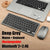 New 2.4G Wireless Rechargeable Silent Wireless Keyboard and Mouse Set, Compact Ergonomic Keyboard Mouse for Office/Home