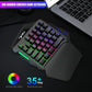 Wired Backlight Keyboard Mouse Set One-handed Professional Gaming Keyboard Mini Portable Game Mouse for Eating Chicken Game
