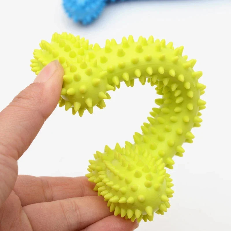 1-10pcs Pet Chew Toy Soft Rubber Bite-Resistance Bone Shape Teeth