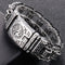 Religious Man Bracelet Stainless Steel 22MM Width Buddhist Scriptures Link Men's Bracelets Leather Wristband On Hand Jewelry
