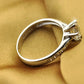 Luxury 925 Sterling Silver Classic Ring for Women Six claw jewelry simple 70ct diamond ring imitation diamond women's ring