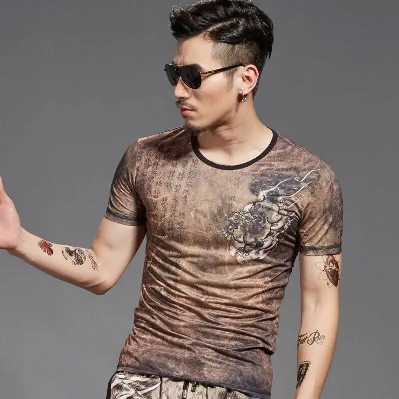 Men's T-shirt Clothes Streetwear Top Man Tee Shirts Plain Wholesale Striped Hip Hop Xl Alphabet Trashy Y2k Stylish Party Casual