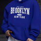 Best-selling Men's Oversized Long-Sleeved Hooded Jacket for Autumn-Winter. Brooklyn New York Letter-Printed Couple Hoodie
