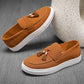 Luxury Dress Shoes for Men Comfy Brand Gentleman Tasseled Loafers Outdoor Shoes Leisure Walk Male Moccasins Suede Leather Man