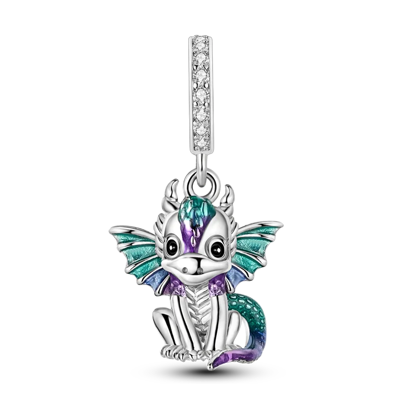 2026 Hot Sale Charms Bead 925 Sterling Silver Pink Butterfly Luminous Firefly Dangle Fit Bangle Bracelet Necklace DIY Jewelry