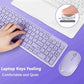 Fashion Keyboard and Mouse Set Wireless PC Gamer Keyboards and Mouse Kit Ultra Thin Office Ergonomic Gaming Keypad Mice Purple