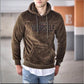 Midweight Fleece Hoodie Autumn Winter Loose Cozy Fuzzy Long Sleeve Pullover Hooded Sweatshirt for Men with Pocket Outwear