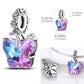 2026 Hot Sale Charms Bead 925 Sterling Silver Pink Butterfly Luminous Firefly Dangle Fit Bangle Bracelet Necklace DIY Jewelry
