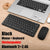 New 2.4G Wireless Rechargeable Silent Wireless Keyboard and Mouse Set, Compact Ergonomic Keyboard Mouse for Office/Home