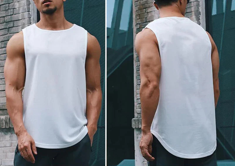 Men's Clothing Bodybuilding Gym T-shirts for Men Basketball Man Sleeveless Shirt T-shirt Vest Summer Clothes Tops Tees