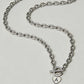 Stainless Steel Letter Pendant Necklace 26 Alphabet Heart Charm Dainty Stylish Women Fashion Jewelry Gift