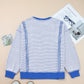Waffle Knit Exposed Seam Side Slit Long Sleeve Top